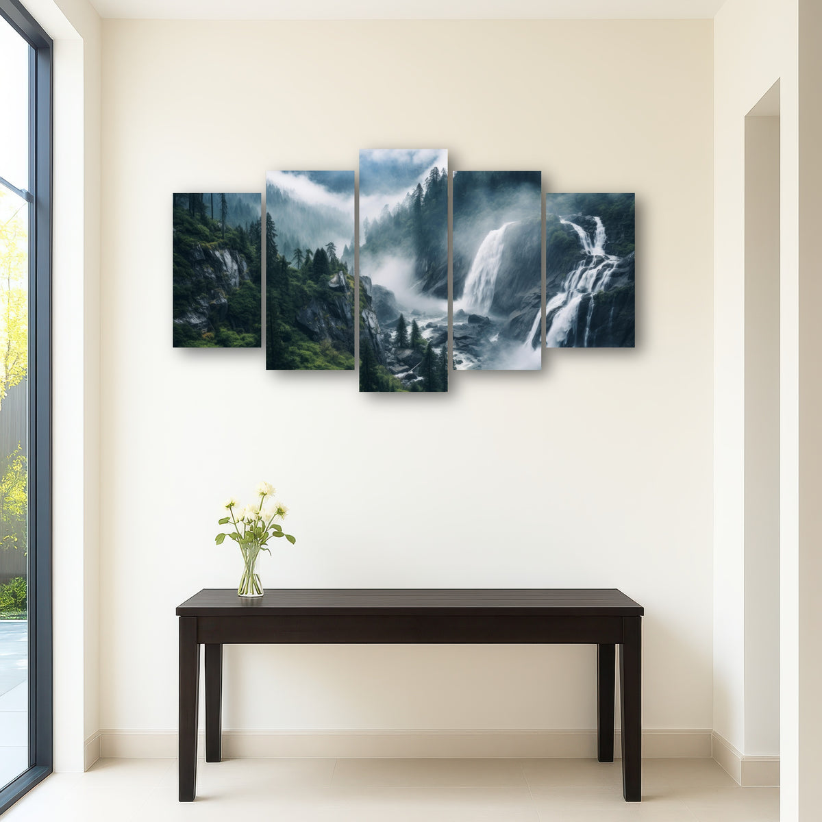 AUTO-MOCKUP ROOM | Enchanting forest waterfalls