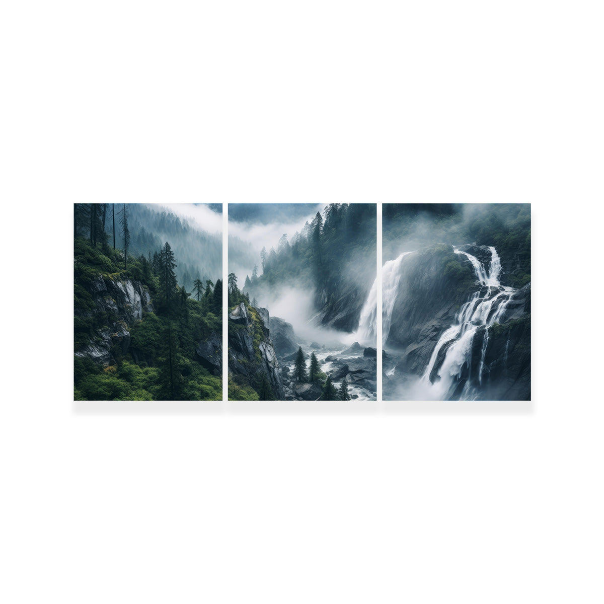 Enchanting Forest Waterfalls Wall Art