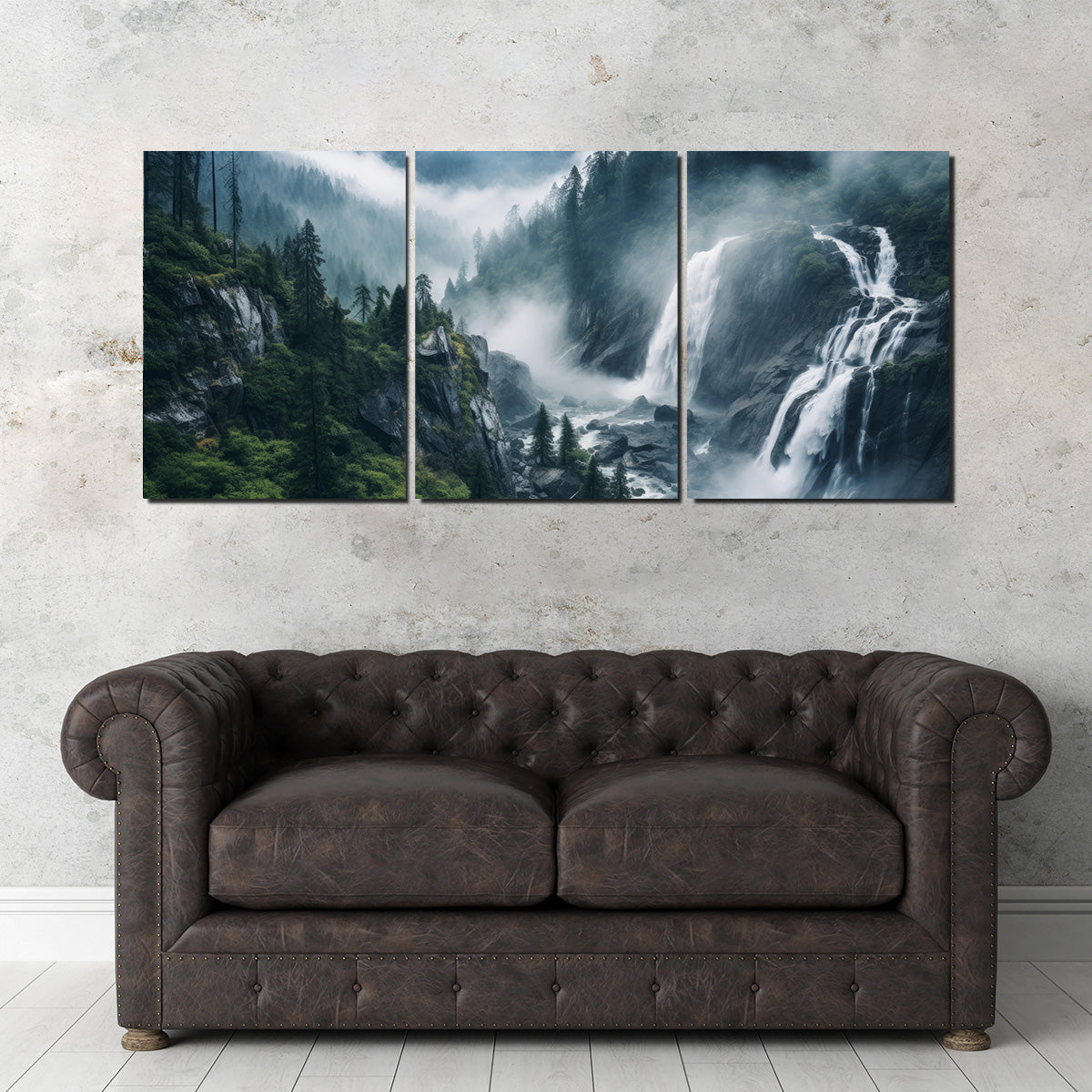 Enchanting Forest Waterfalls Wall Art