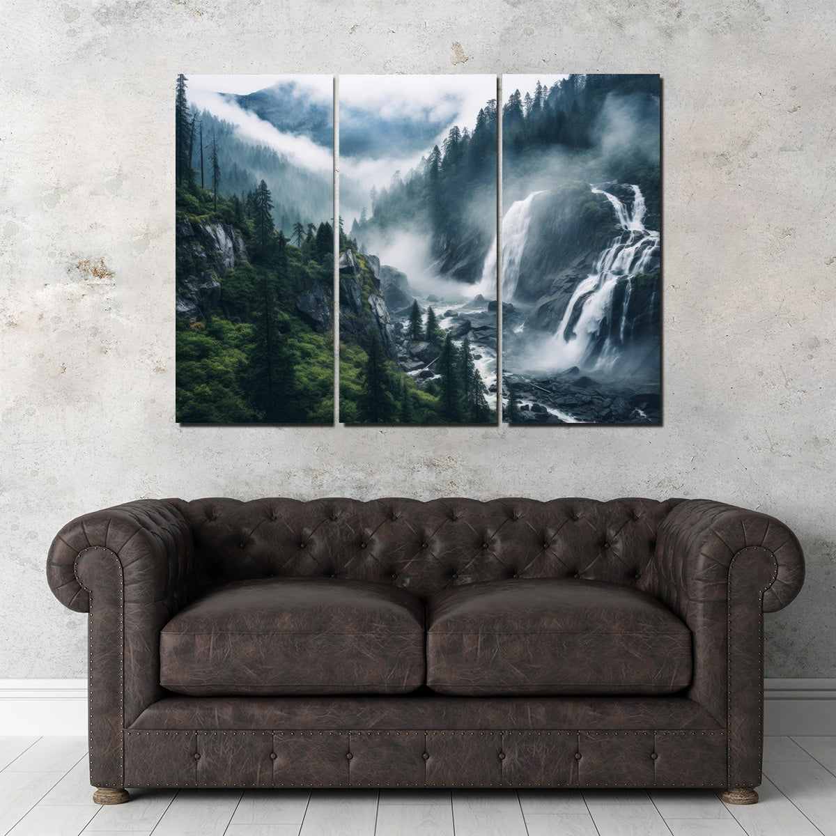 Enchanting Forest Waterfalls Wall Art