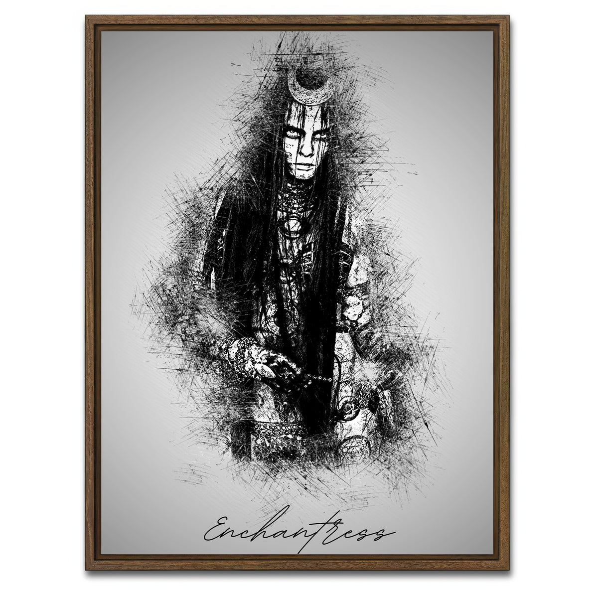 AUTO-MOCKUP WHITE | Enchantress | 1 Piece | Walnut Framed Canvas | group=3x4