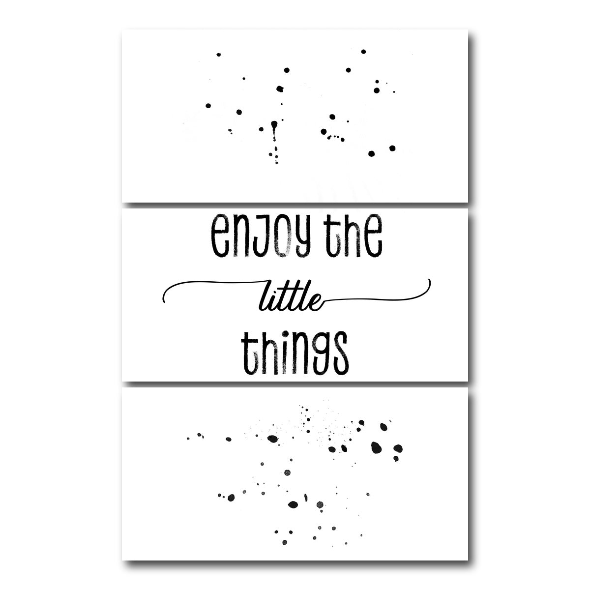 AUTO-MOCKUP WHITE | Enjoy the little things | 3 Piece | Gallery Wrap Canvas | group=12x24_stacked