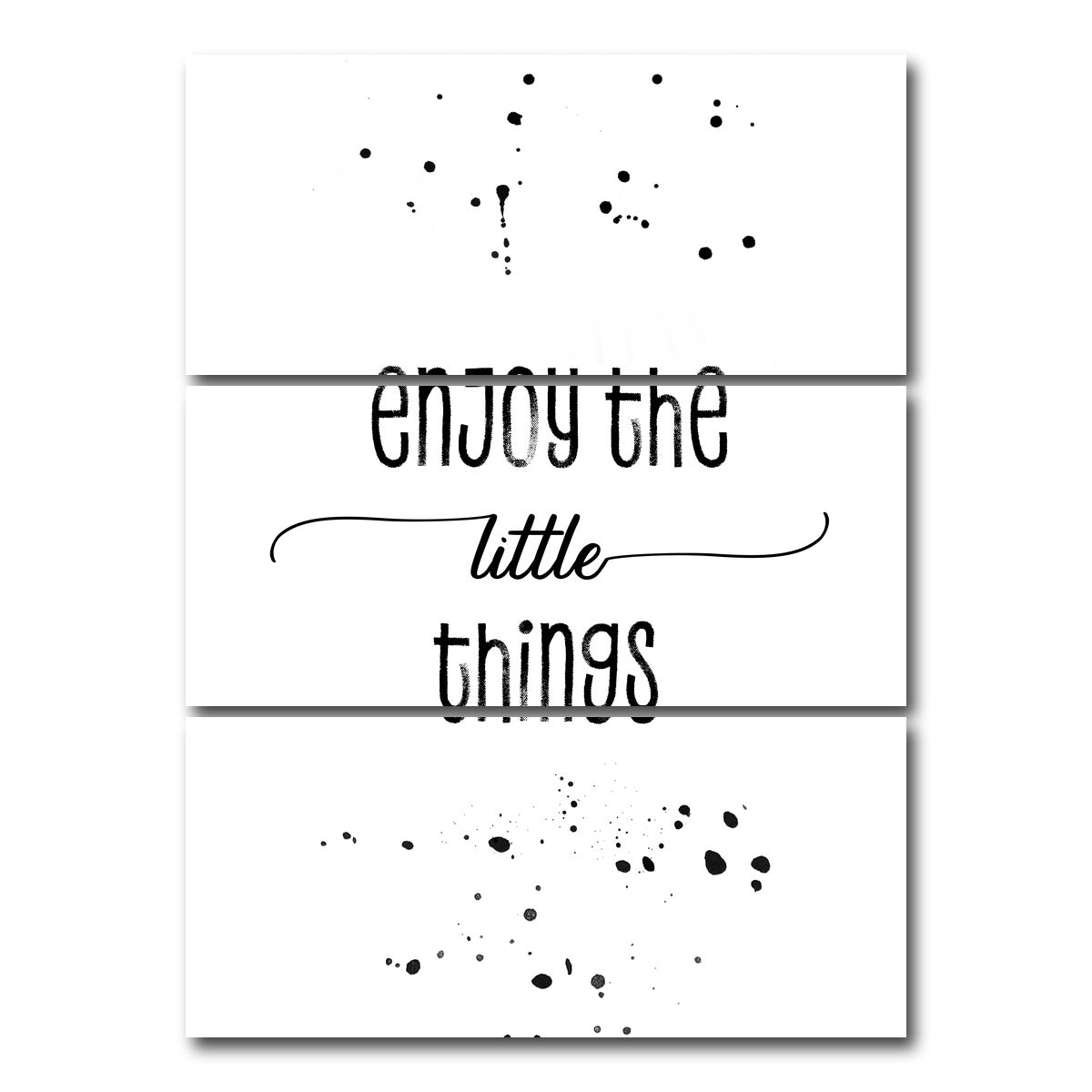 AUTO-MOCKUP WHITE | Enjoy the little things | 3 Piece | Gallery Wrap Canvas | group=8x18_stacked