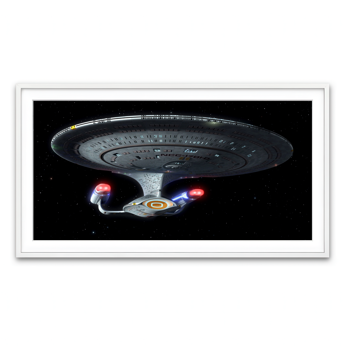 Framed Print 2x1 White