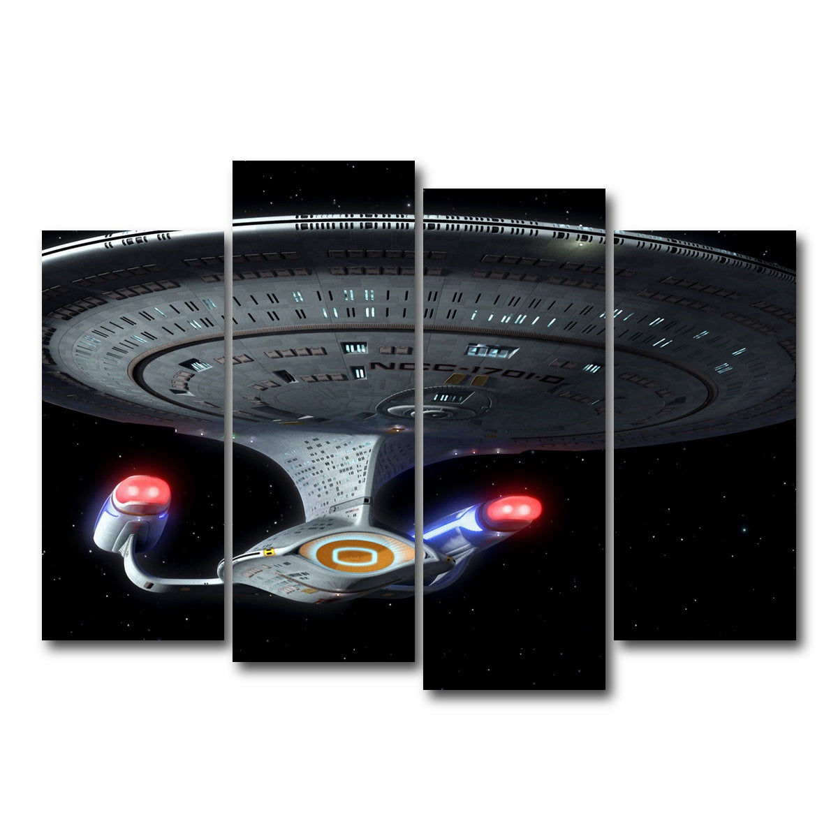 AUTO-MOCKUP WHITE | Enterprise D | 4 Piece | Gallery Wrap Canvas | group=4_normal