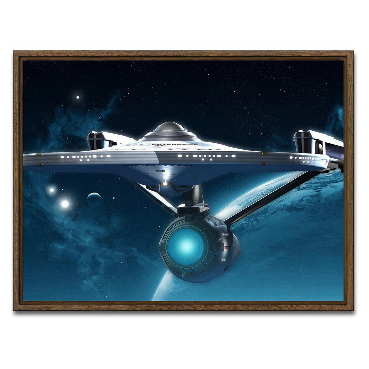 AUTO-MOCKUP WHITE | Enterprise | 1 Piece | Walnut Frame | group=4x3