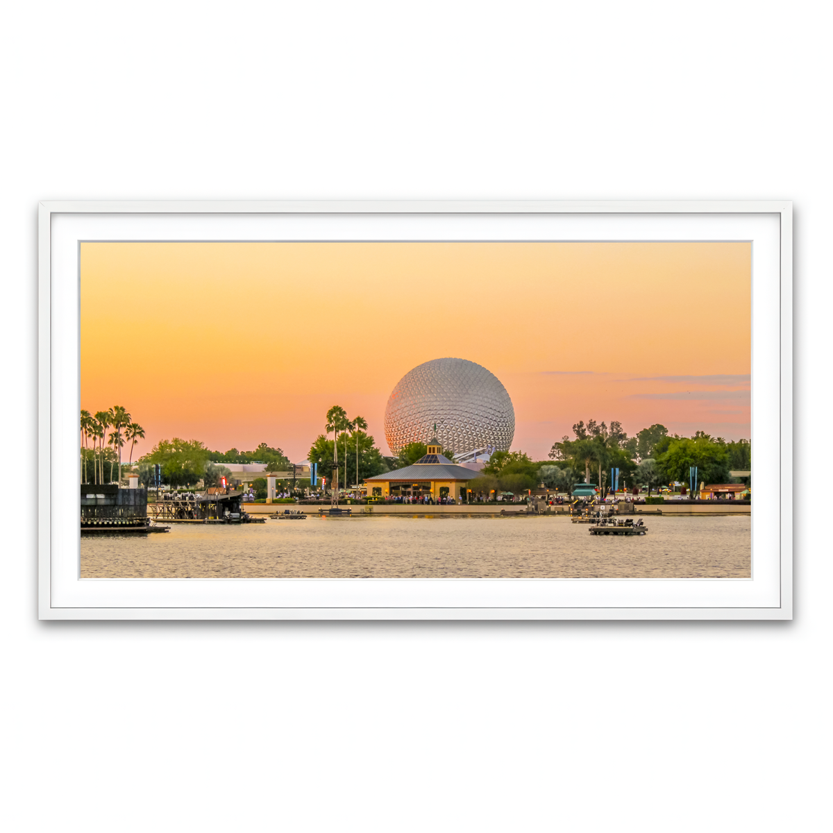 Framed Print 2x1 White