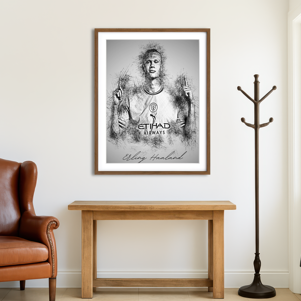 AUTO-MOCKUP ROOM | Erling Haaland Wall Art