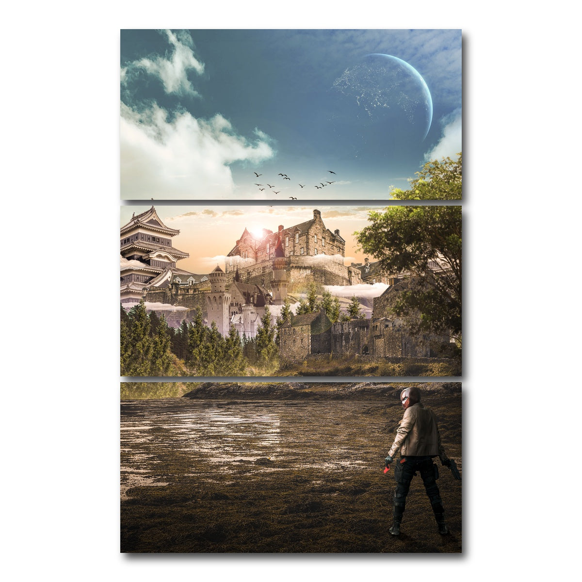 AUTO-MOCKUP WHITE | Espionage | 3 Piece | Gallery Wrap Canvas | group=12x24_stacked