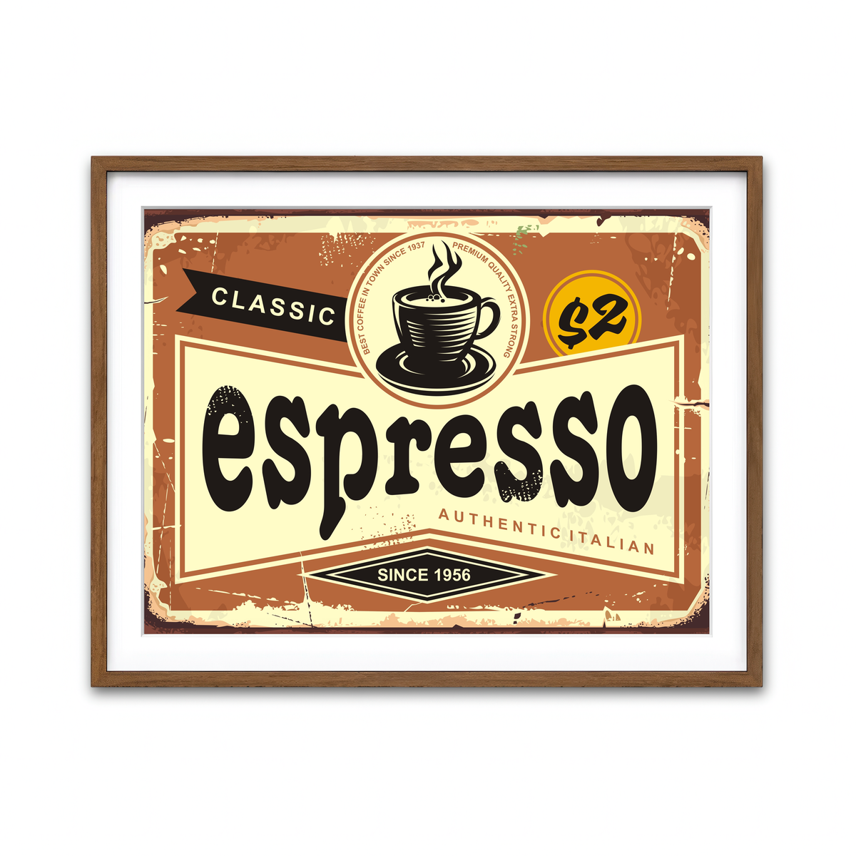 Framed Print 4x3 Walnut