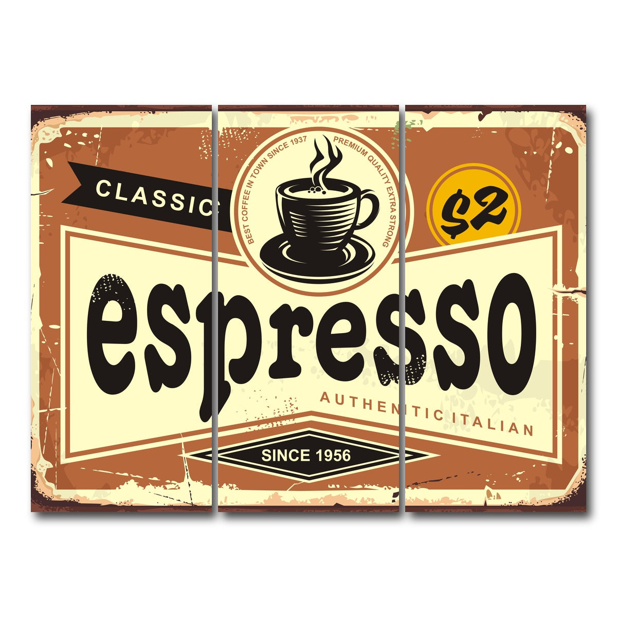 AUTO-MOCKUP WHITE | Espresso | 3 Piece | Gallery Wrap Canvas | group=8x18