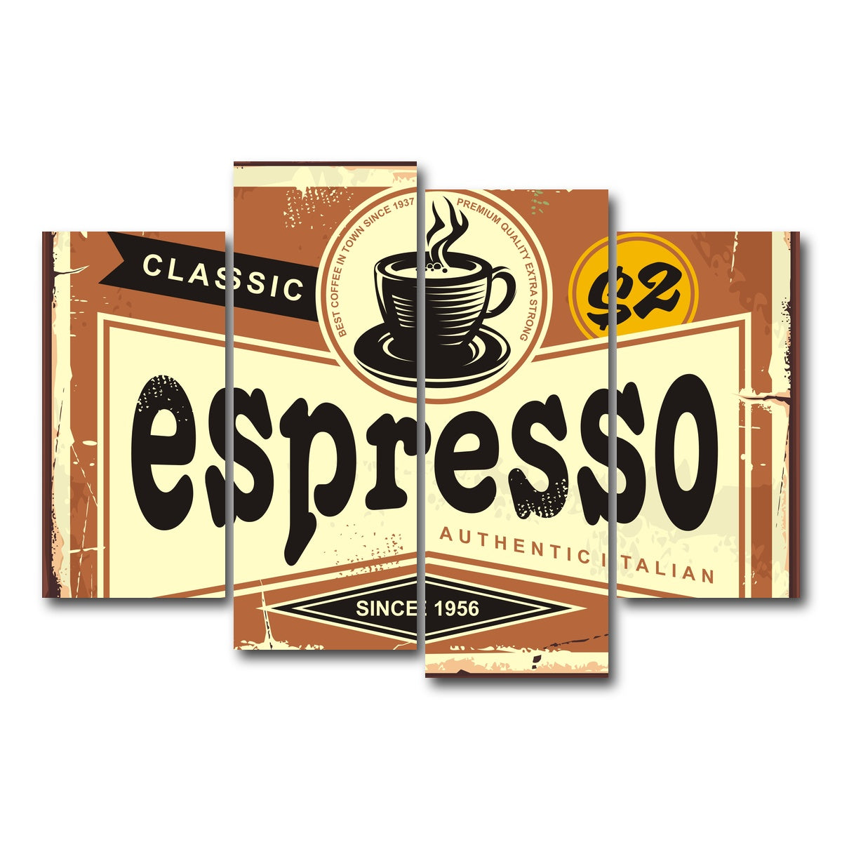 AUTO-MOCKUP WHITE | Espresso | 4 Piece | Gallery Wrap Canvas | group=4_short