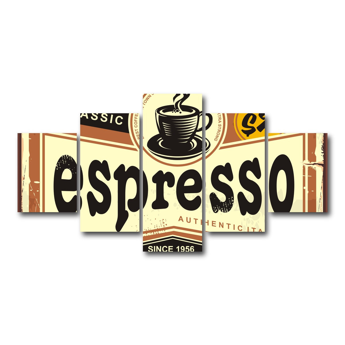 AUTO-MOCKUP WHITE | Espresso | 5 Piece | Gallery Wrap Canvas | group=5_short