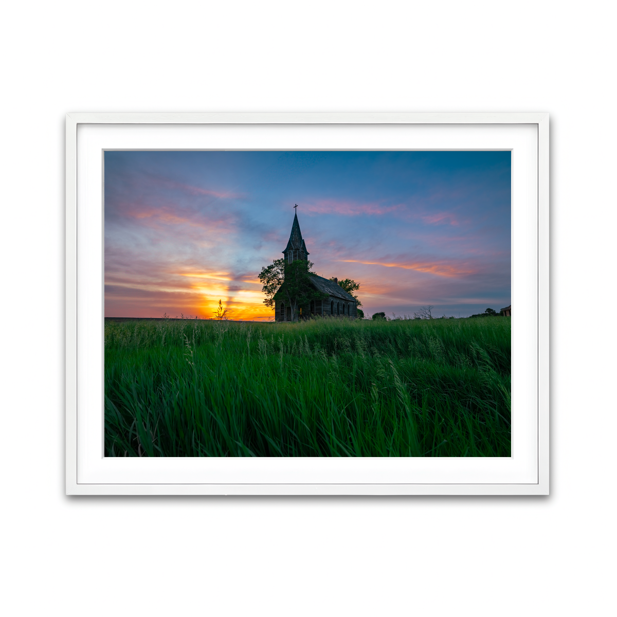 Framed Print 4x3 White