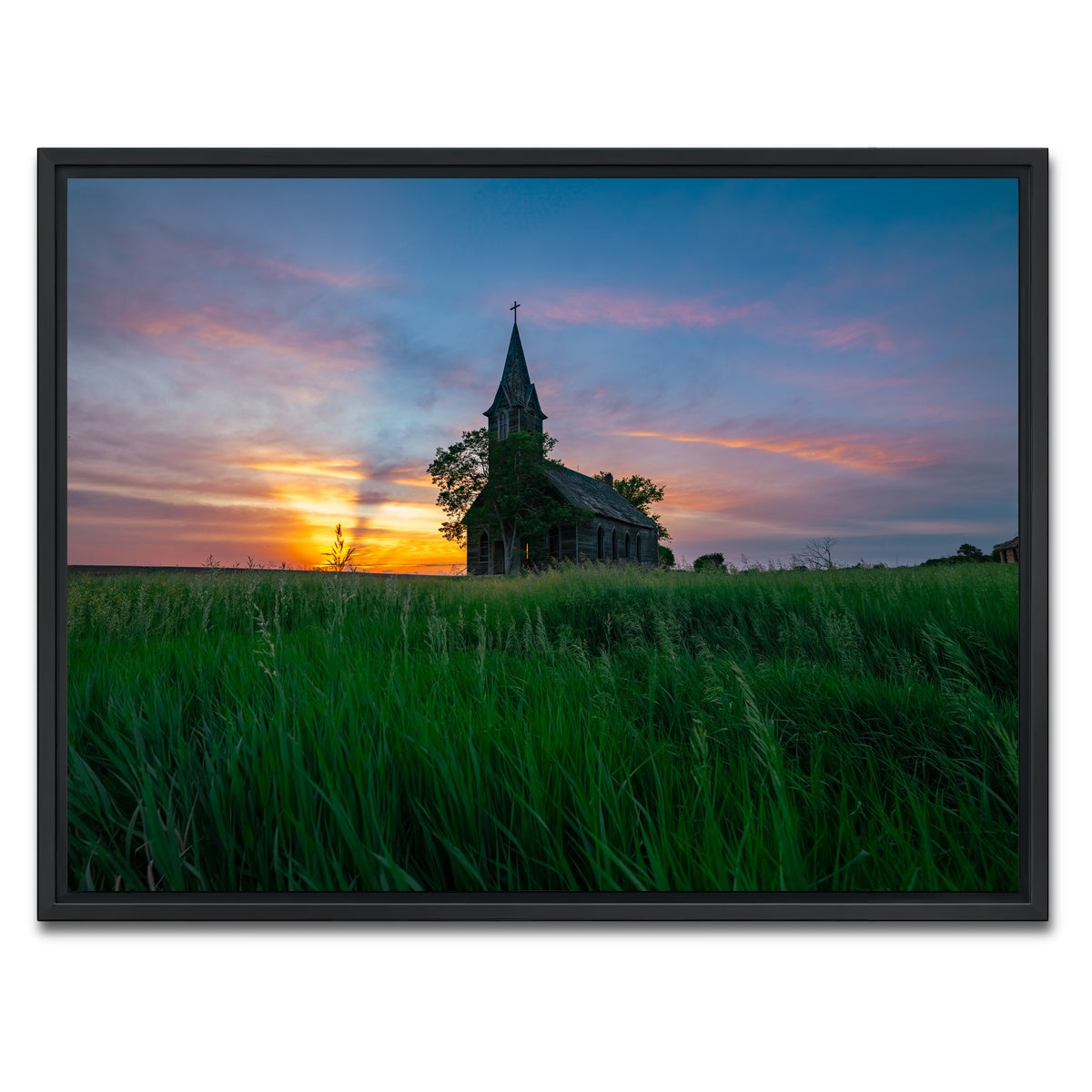 AUTO-MOCKUP WHITE | Evening Prayer | 1 Piece | Black Framed Canvas | group=4x3