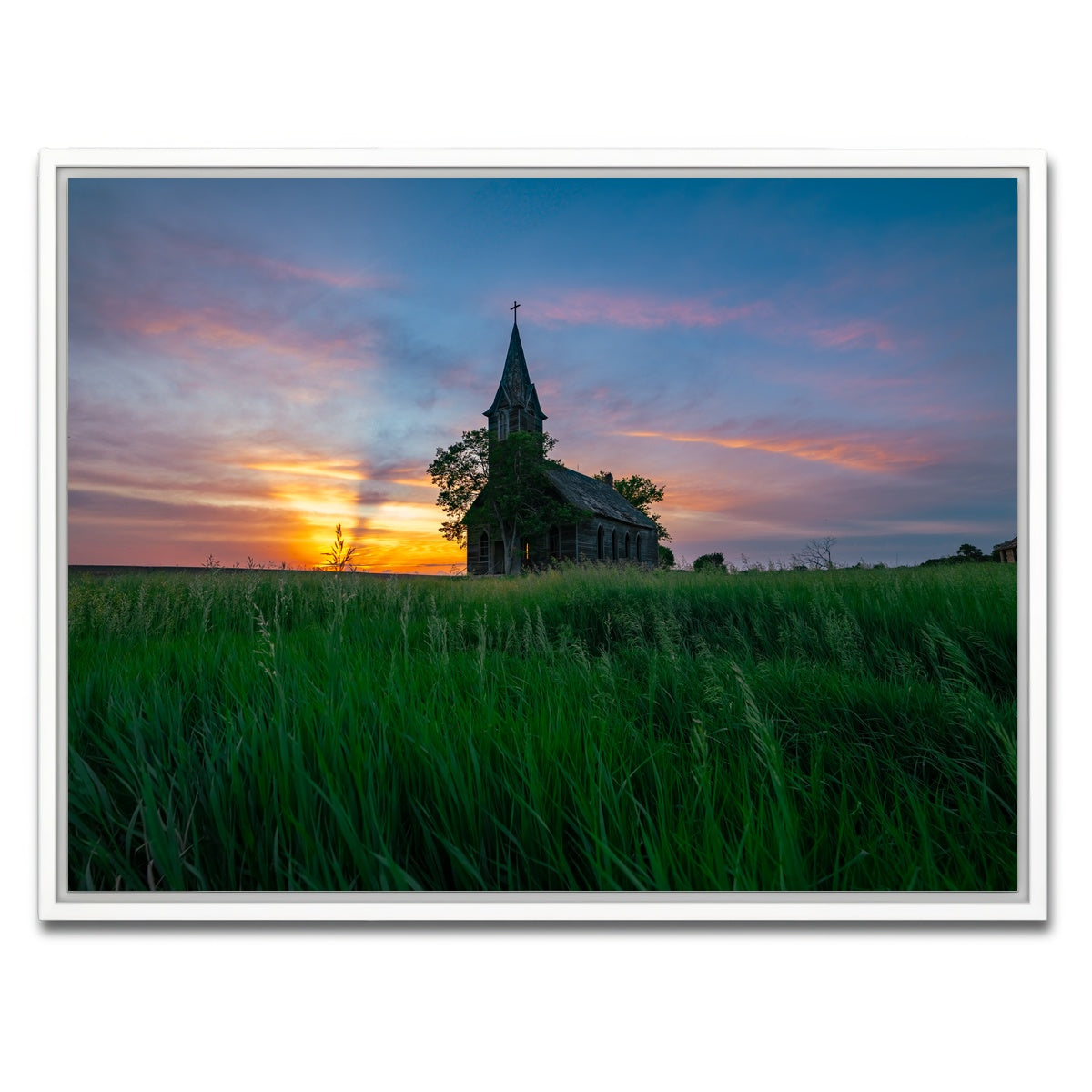 AUTO-MOCKUP WHITE | Evening Prayer | 1 Piece | White Framed Canvas | group=4x3