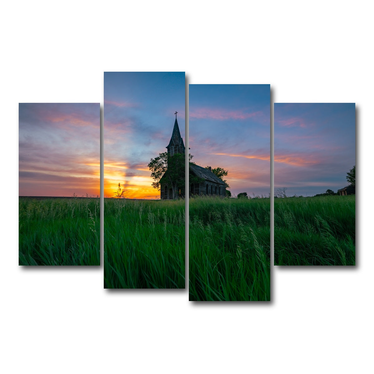AUTO-MOCKUP WHITE | Evening Prayer | 4 Piece | Gallery Wrap Canvas | group=4_short