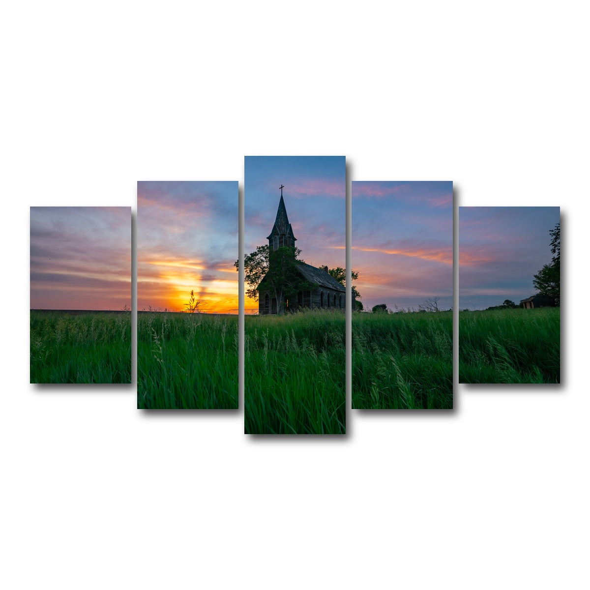 AUTO-MOCKUP WHITE | Evening Prayer | 5 Piece | Gallery Wrap Canvas | group=5_normal