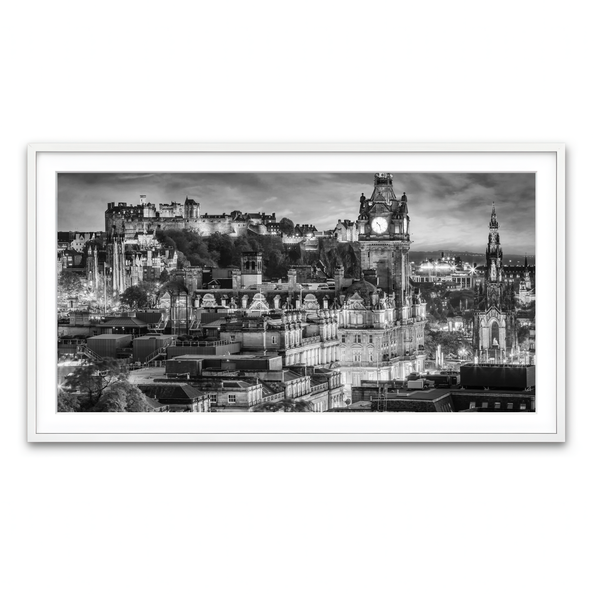 Framed Print 2x1 White