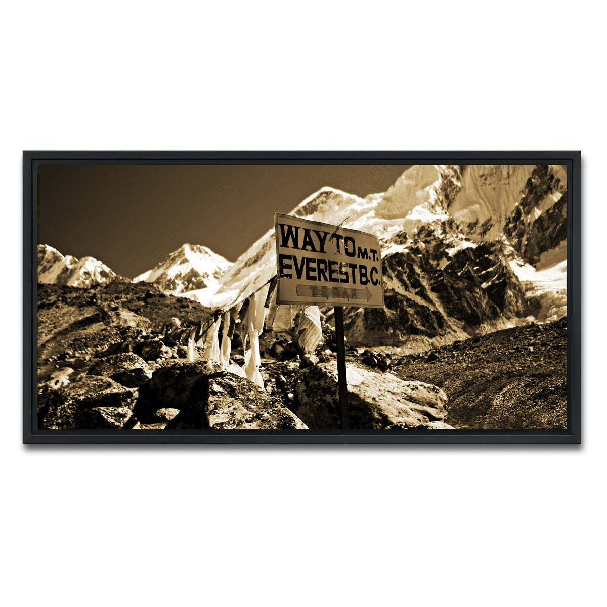 AUTO-MOCKUP WHITE | Everest Base Camp | 1 Piece | Black Framed Canvas | group=2x1