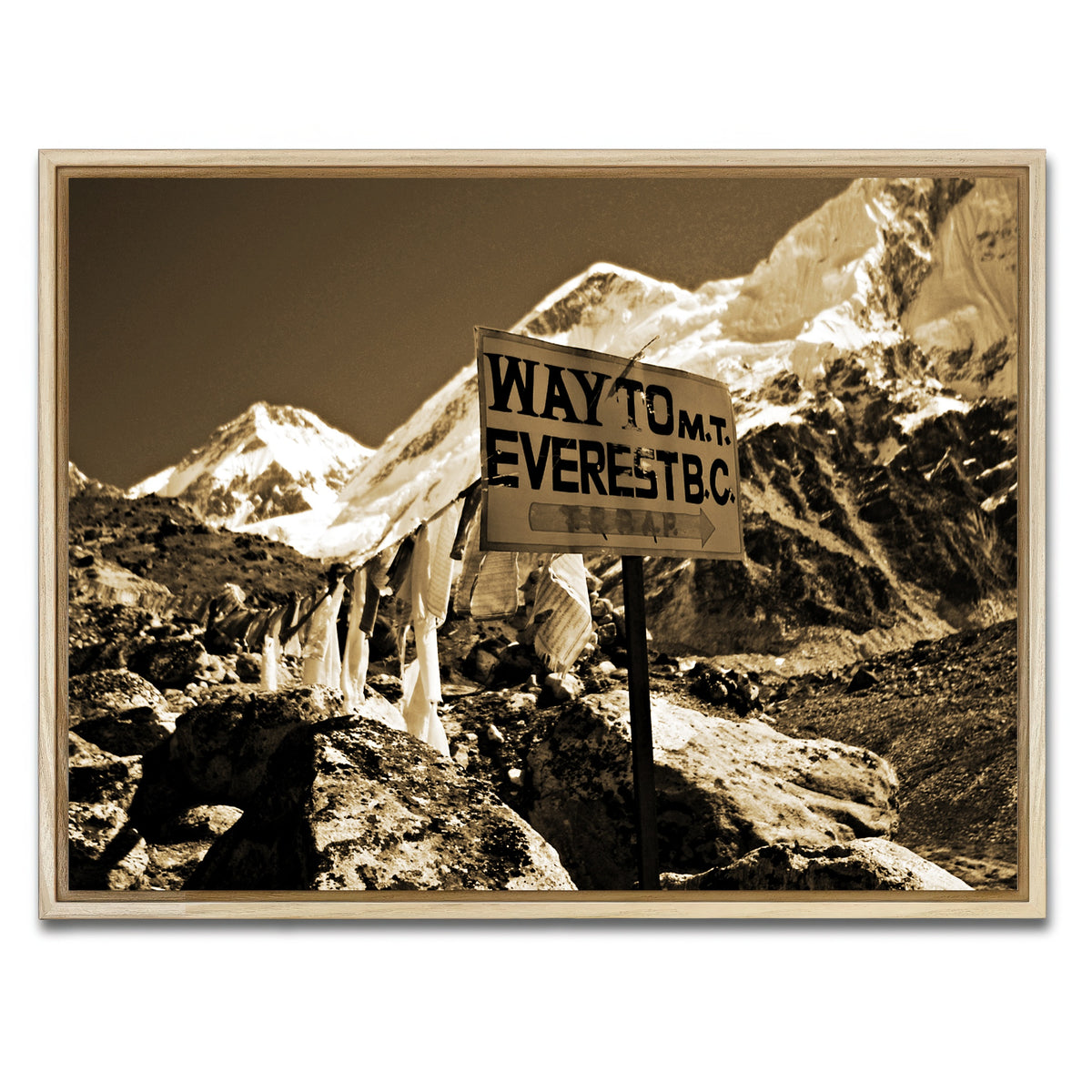 AUTO-MOCKUP WHITE | Everest Base Camp | 1 Piece | Natural Framed Canvas | group=4x3