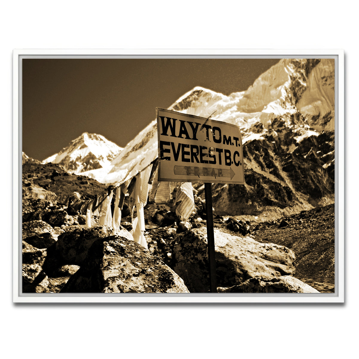 AUTO-MOCKUP WHITE | Everest Base Camp | 1 Piece | White Framed Canvas | group=4x3