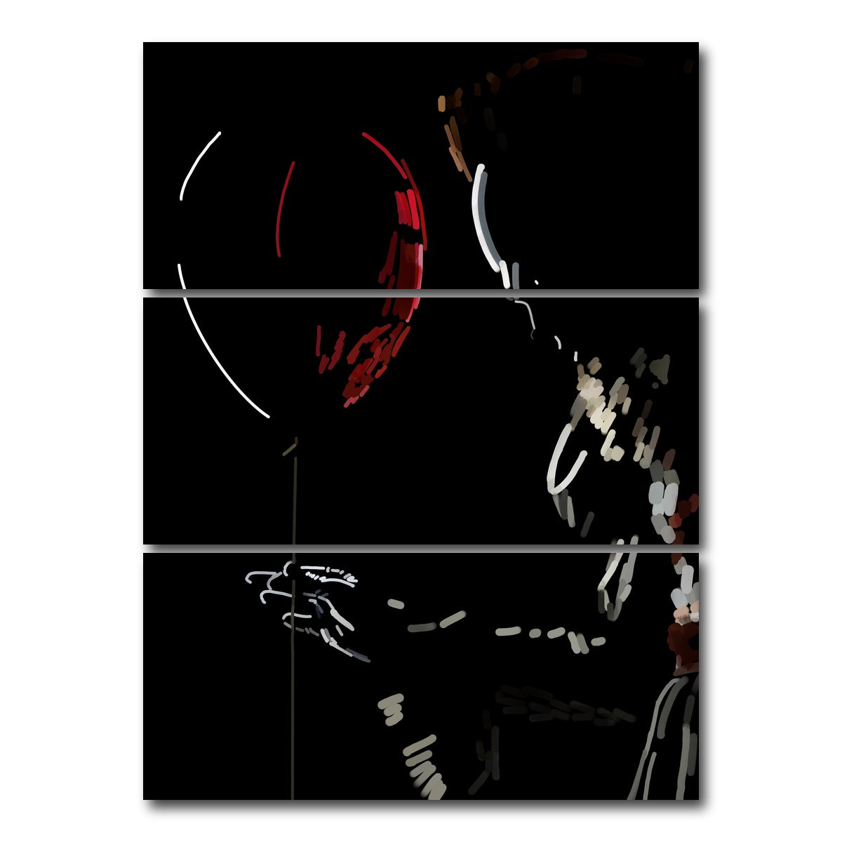 AUTO-MOCKUP WHITE | Evil Clown | 3 Piece | Gallery Wrap Canvas | group=8x18_stacked