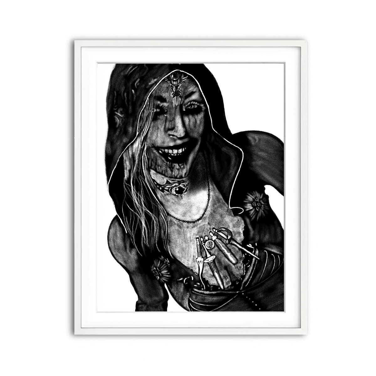 Framed Print 3x4 White