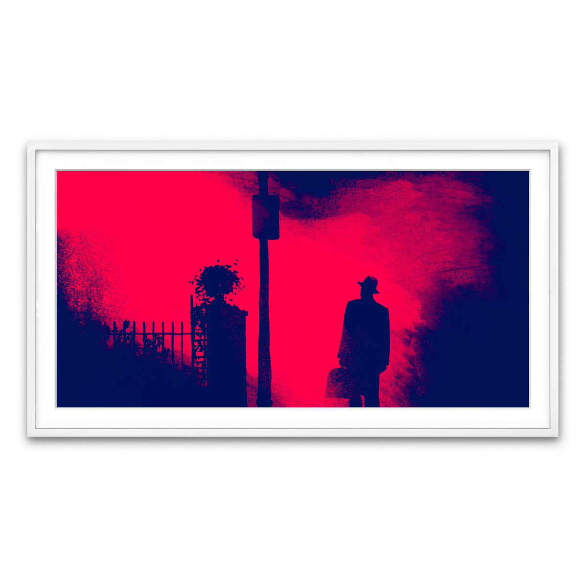 Framed Print 2x1 White