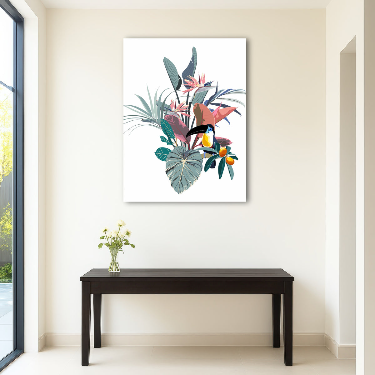 AUTO-MOCKUP ROOM | Exotic flowers & toucan
