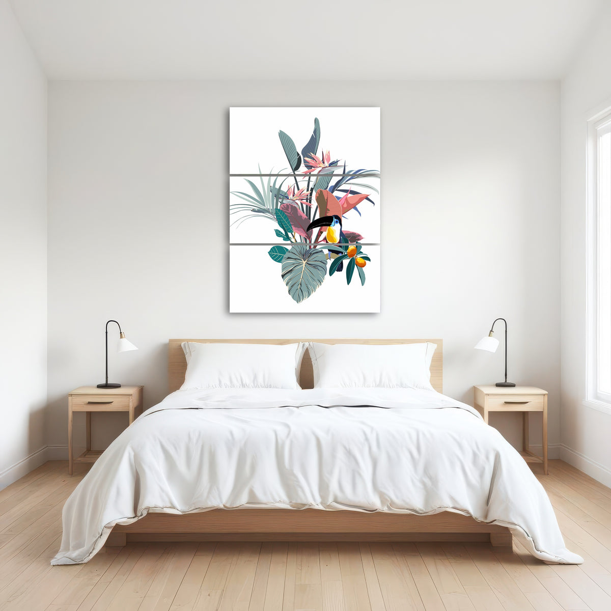 AUTO-MOCKUP ROOM | Exotic flowers & toucan