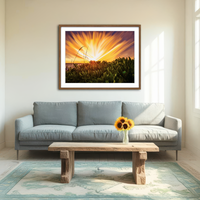 AUTO-MOCKUP ROOM | Exploding Sunset Wall Art