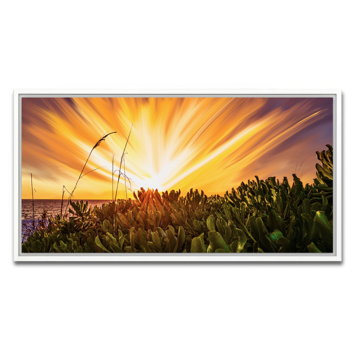 AUTO-MOCKUP WHITE | Exploding Sunset | 1 Piece | White Framed Canvas | group=2x1