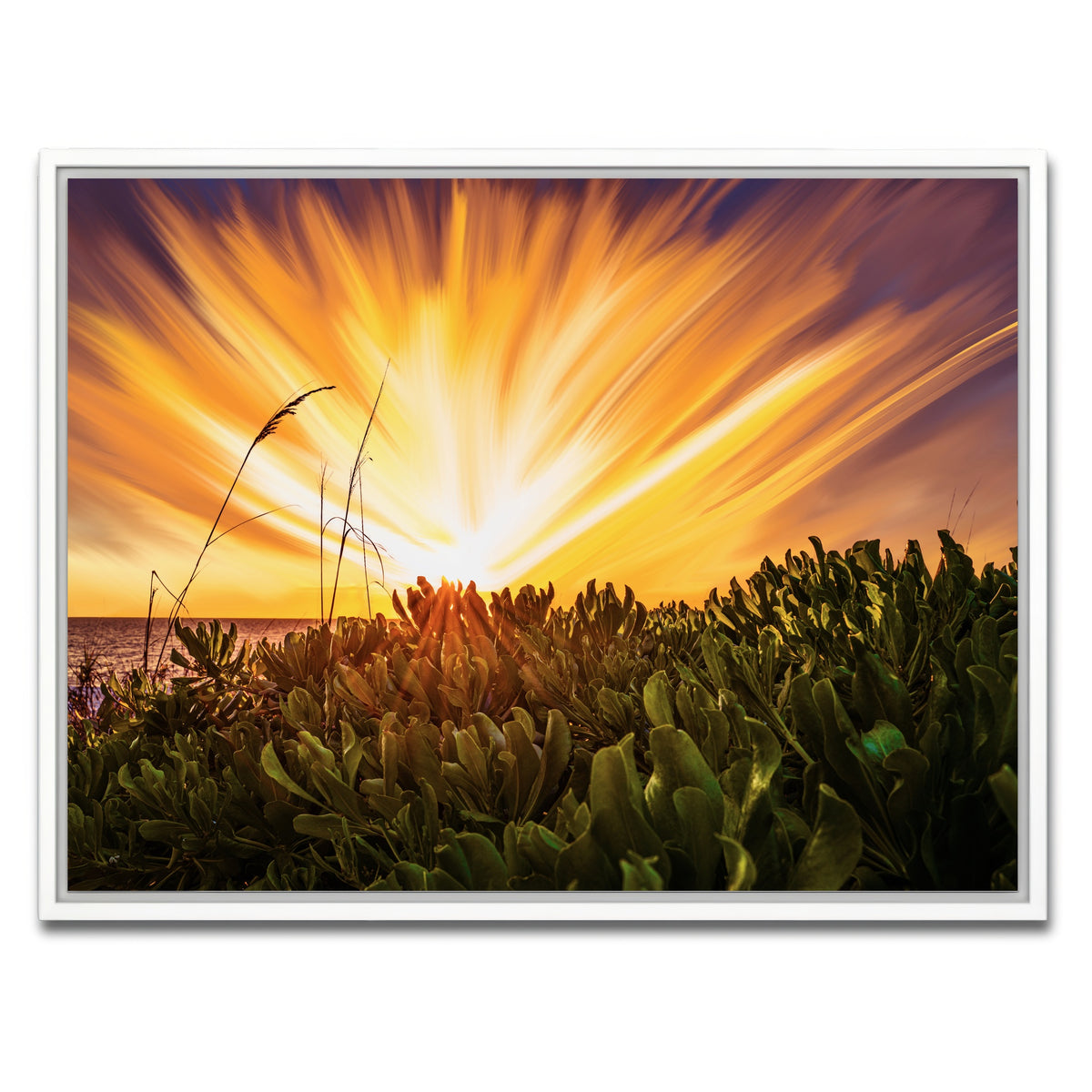 AUTO-MOCKUP WHITE | Exploding Sunset | 1 Piece | White Framed Canvas | group=4x3