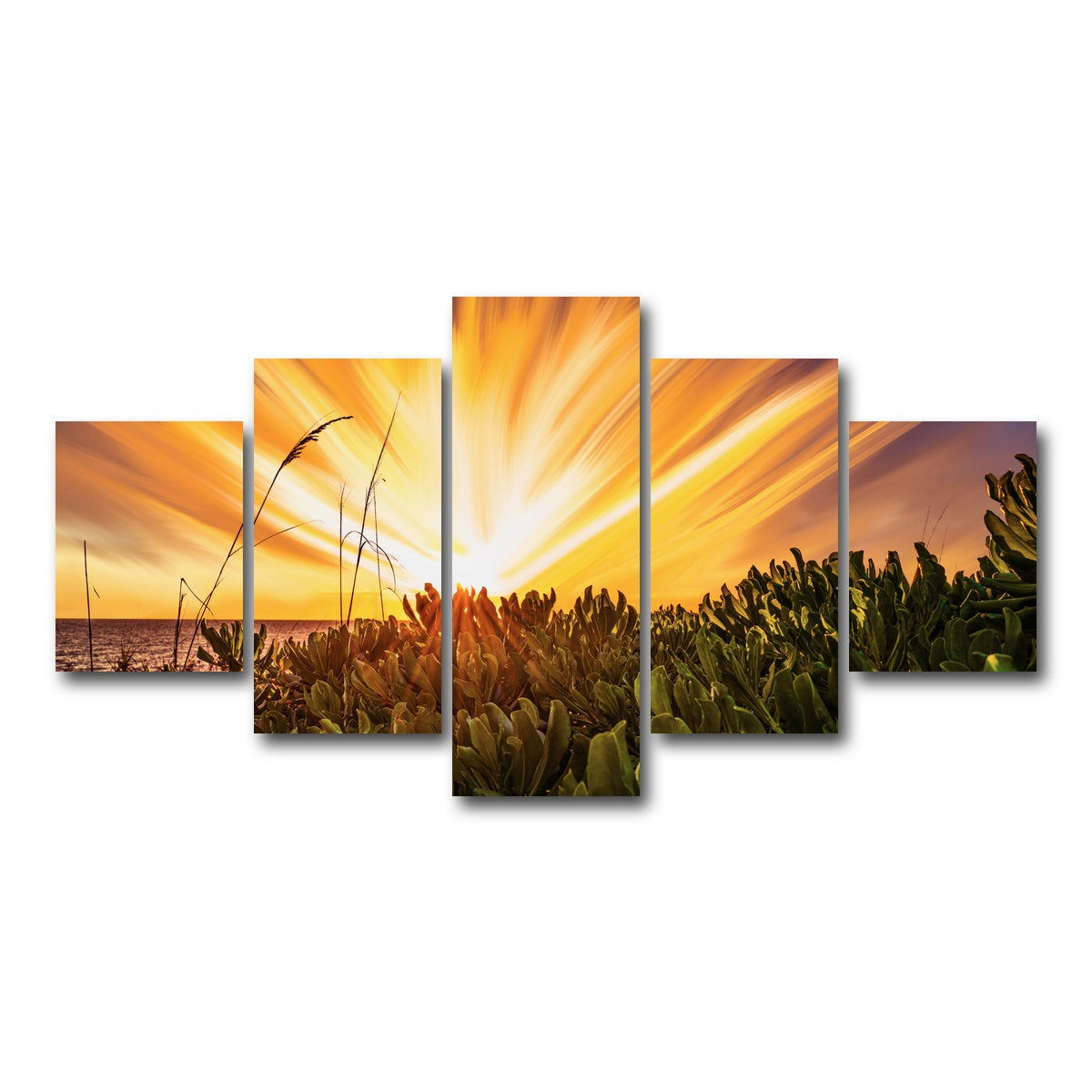 AUTO-MOCKUP WHITE | Exploding Sunset | 5 Piece | Gallery Wrap Canvas | group=5_short