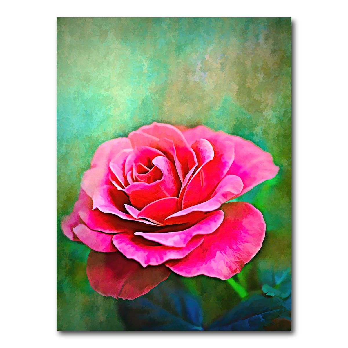 AUTO-MOCKUP WHITE | Exquisite Pink Rose | 1 Piece | Gallery Wrap Canvas | group=3x4