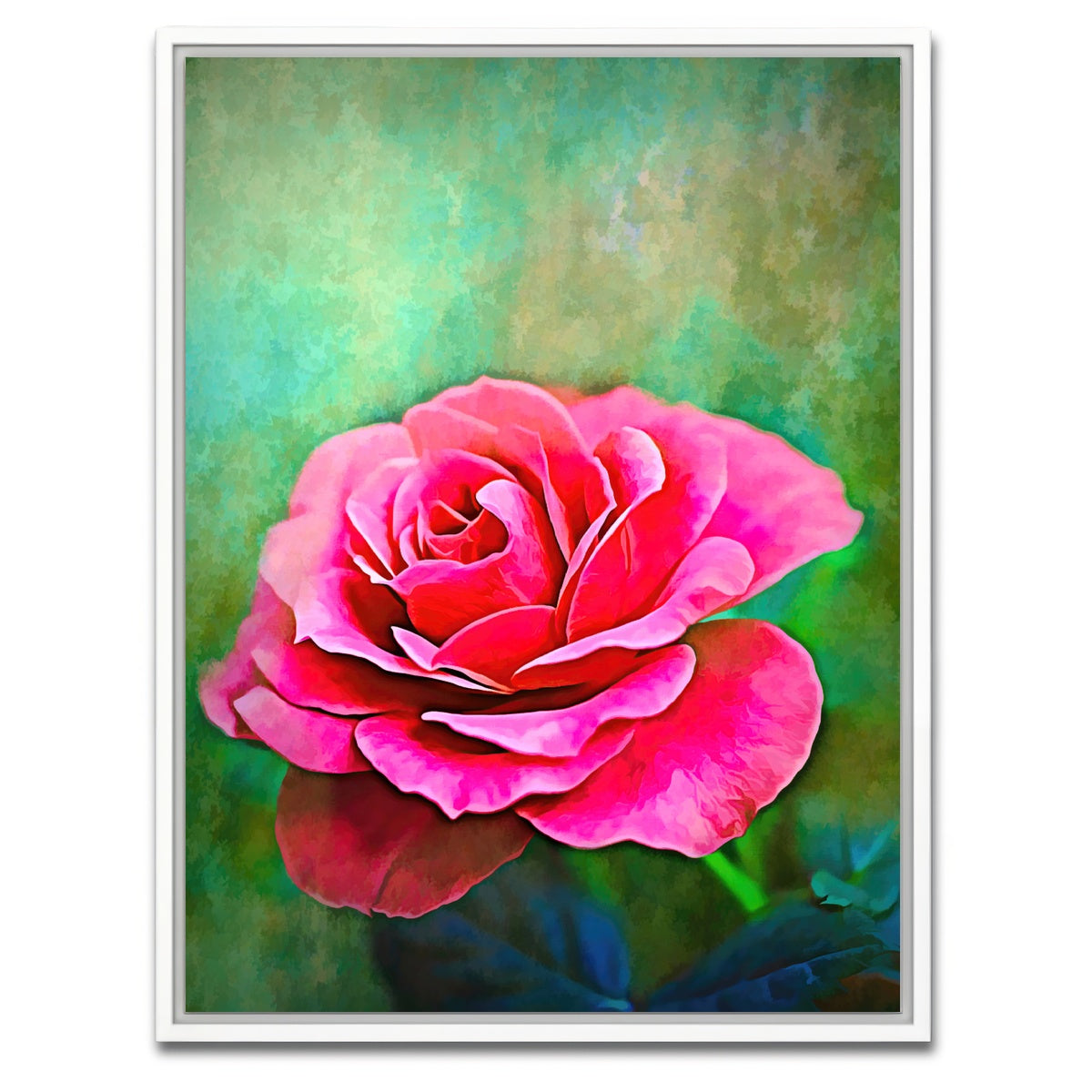 AUTO-MOCKUP WHITE | Exquisite Pink Rose | 1 Piece | White Framed Canvas | group=3x4