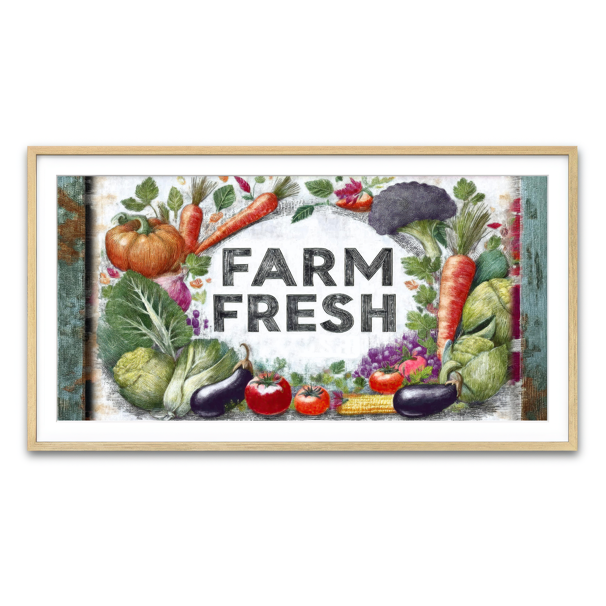 Framed Print 2x1 Natural