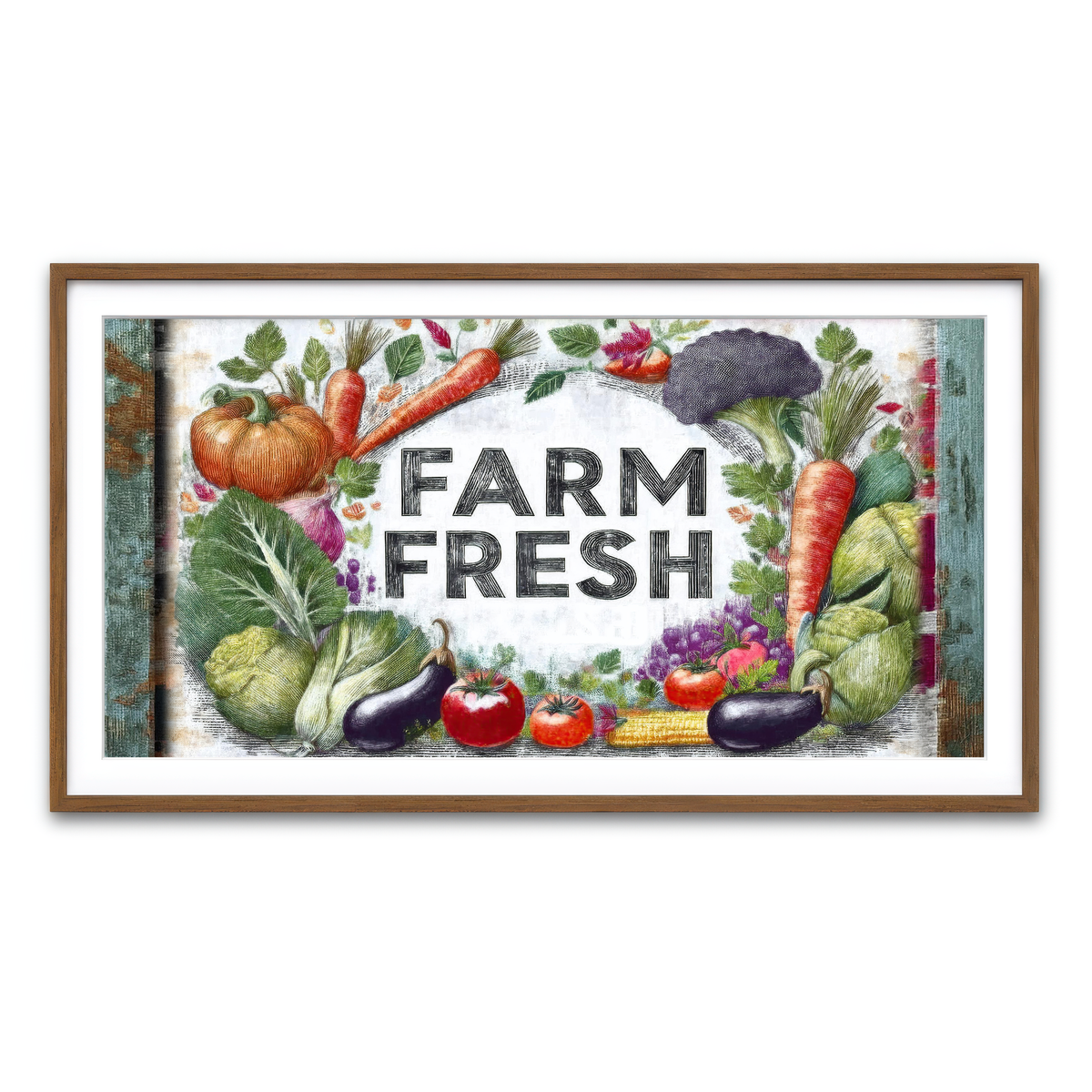 Framed Print 2x1 Walnut