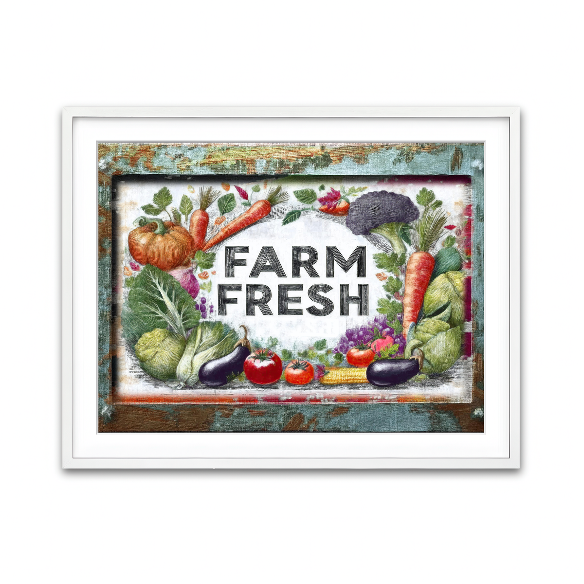 Framed Print 4x3 White