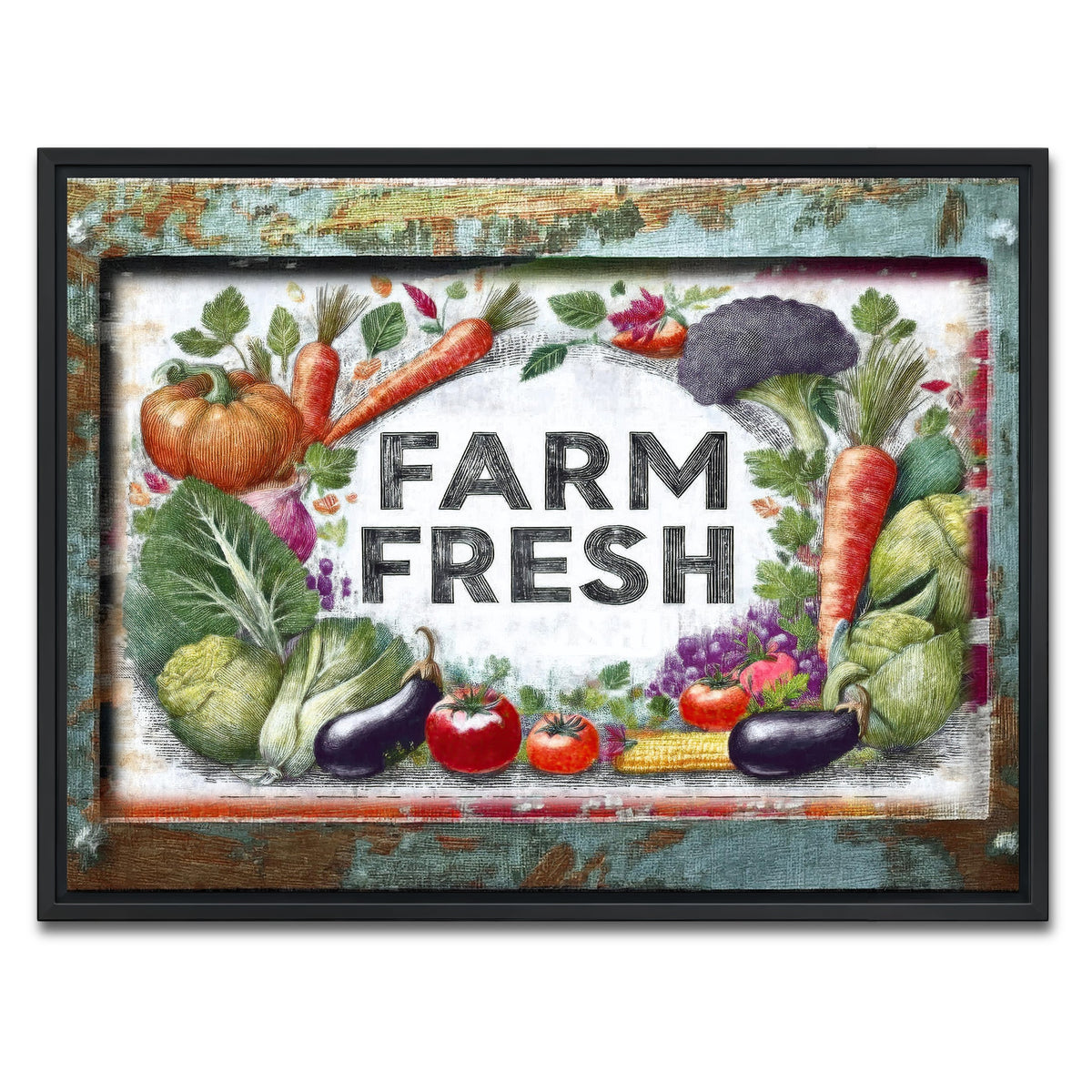 AUTO-MOCKUP WHITE | FARM FRESH | 1 Piece | Black Framed Canvas | group=4x3