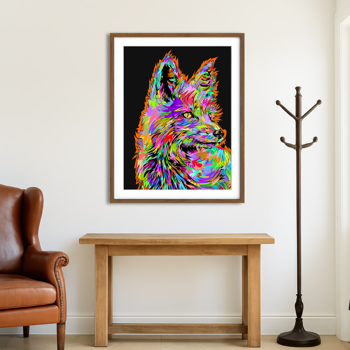 AUTO-MOCKUP ROOM | Fox Devil Wall Art