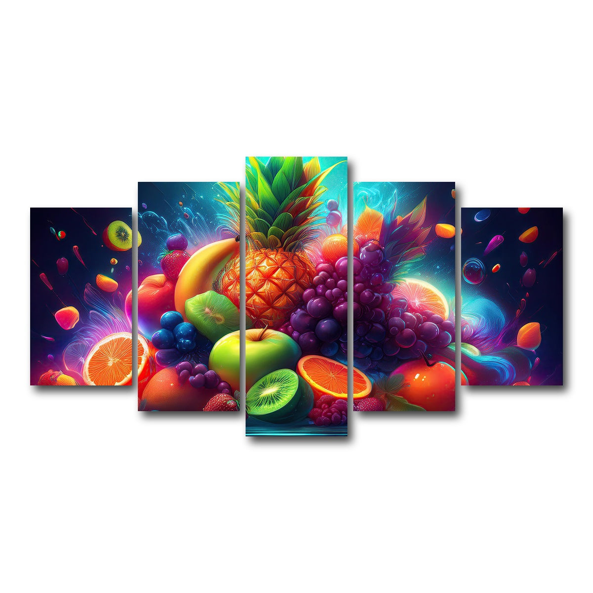 AUTO-MOCKUP WHITE | FRESH FRUITS | 5 Piece | Gallery Wrap Canvas | group=5_normal