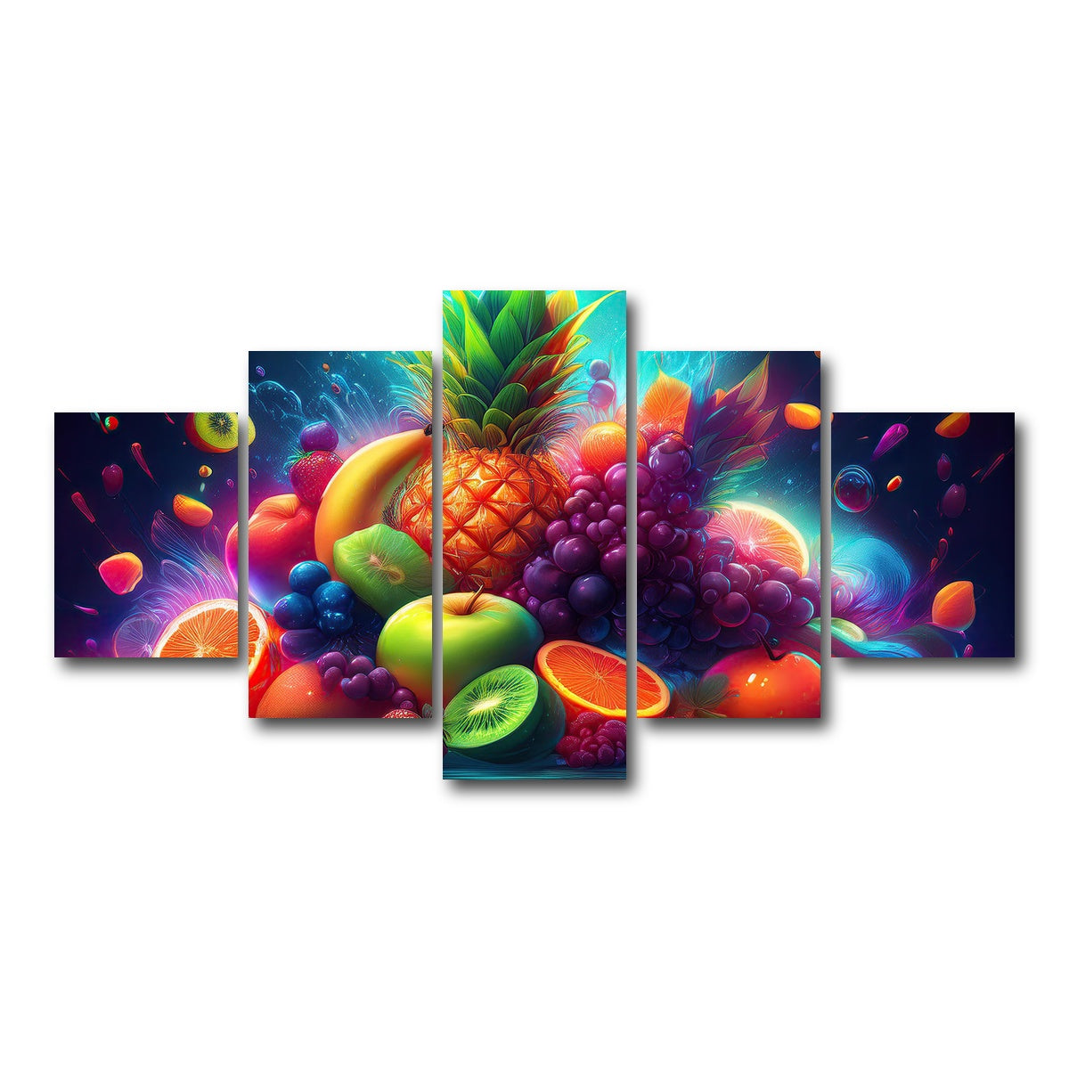 AUTO-MOCKUP WHITE | FRESH FRUITS | 5 Piece | Gallery Wrap Canvas | group=5_short
