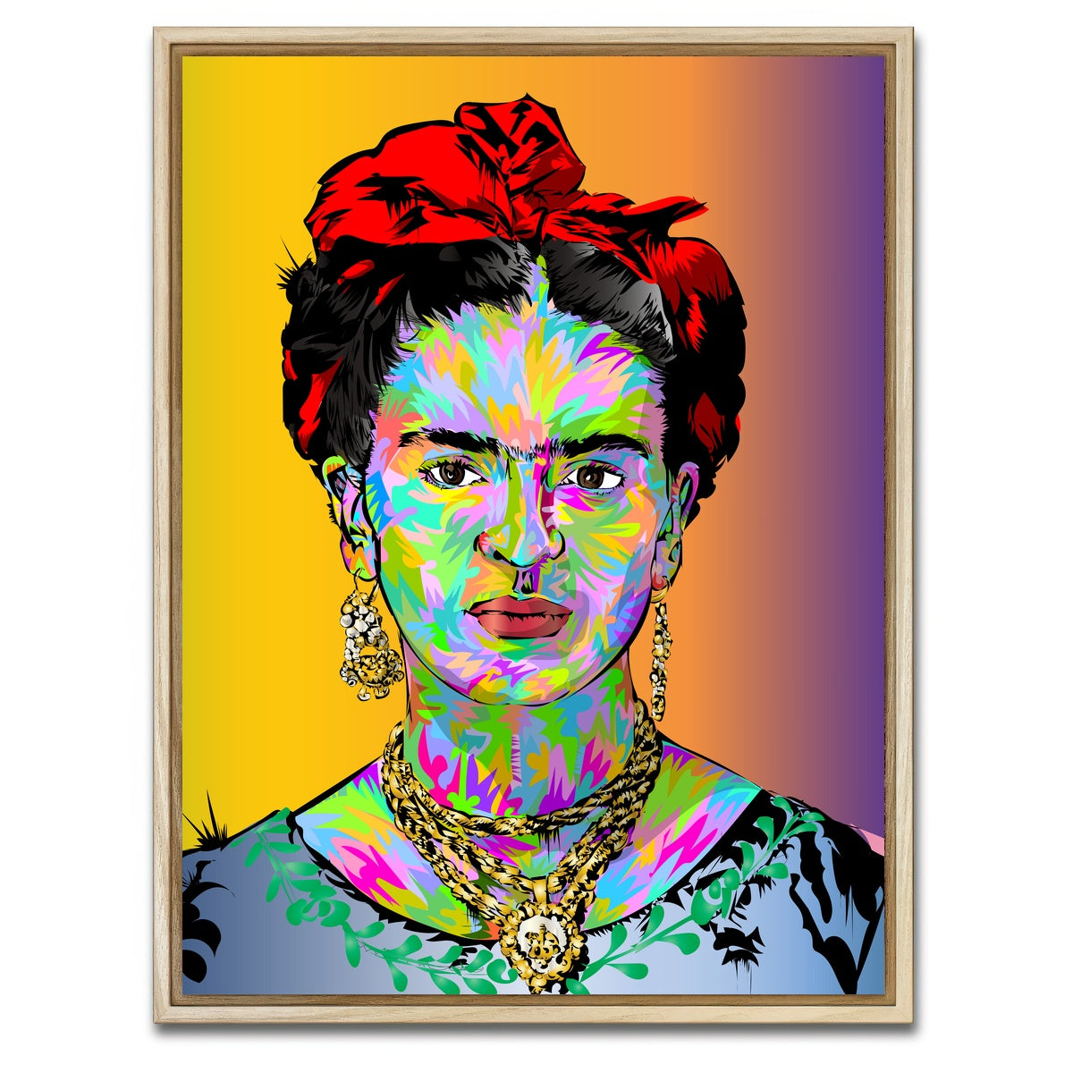 AUTO-MOCKUP WHITE | FRIDA Color | 1 Piece | Natural Framed Canvas | group=3x4