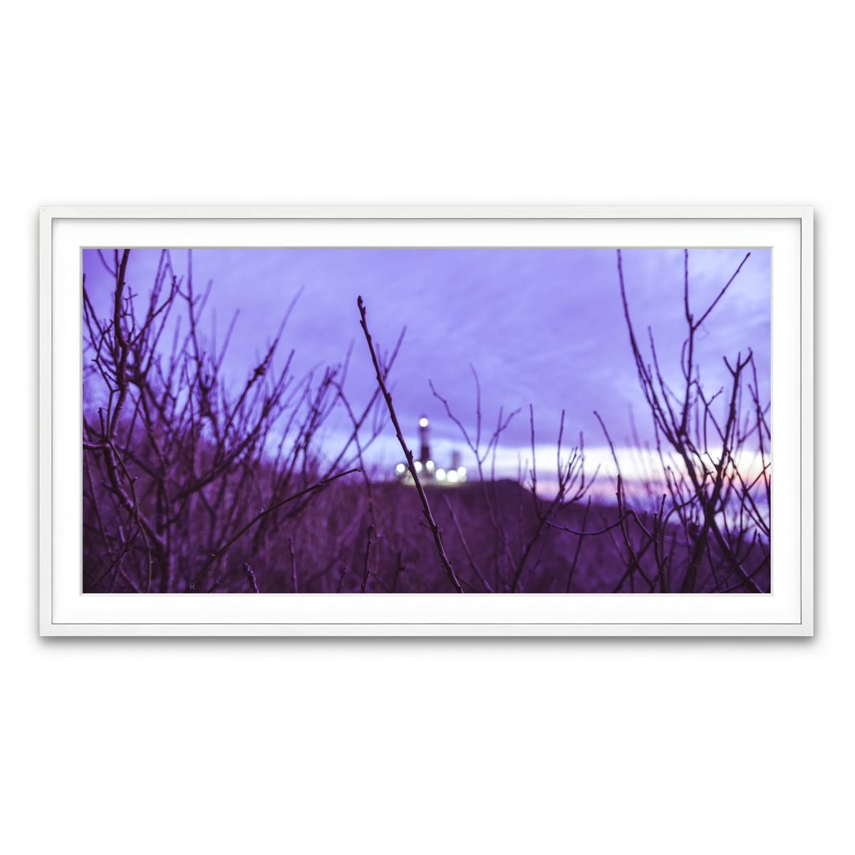 Framed Print 2x1 White