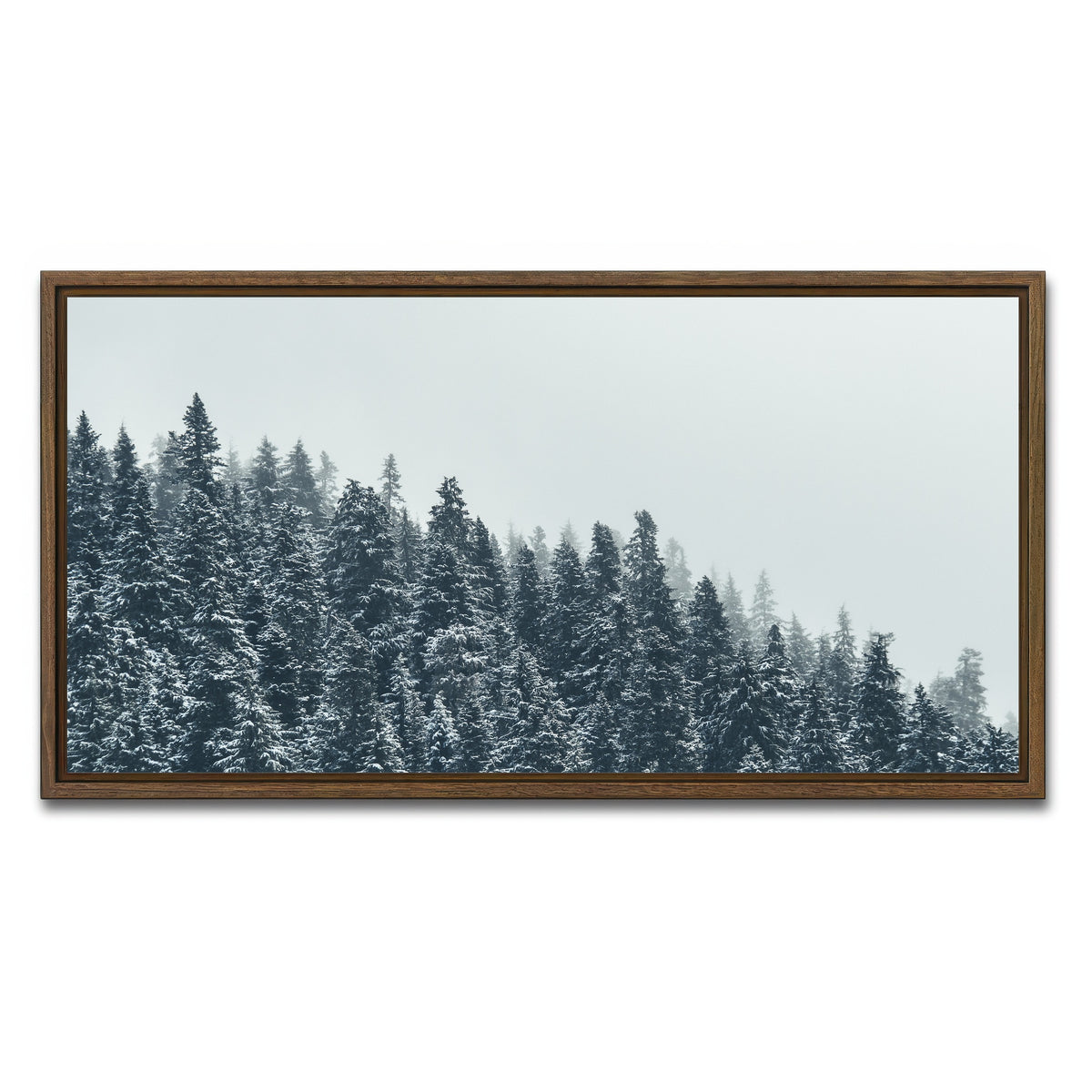 AUTO-MOCKUP WHITE | Fading Pines | 1 Piece | Walnut Framed Canvas | group=2x1