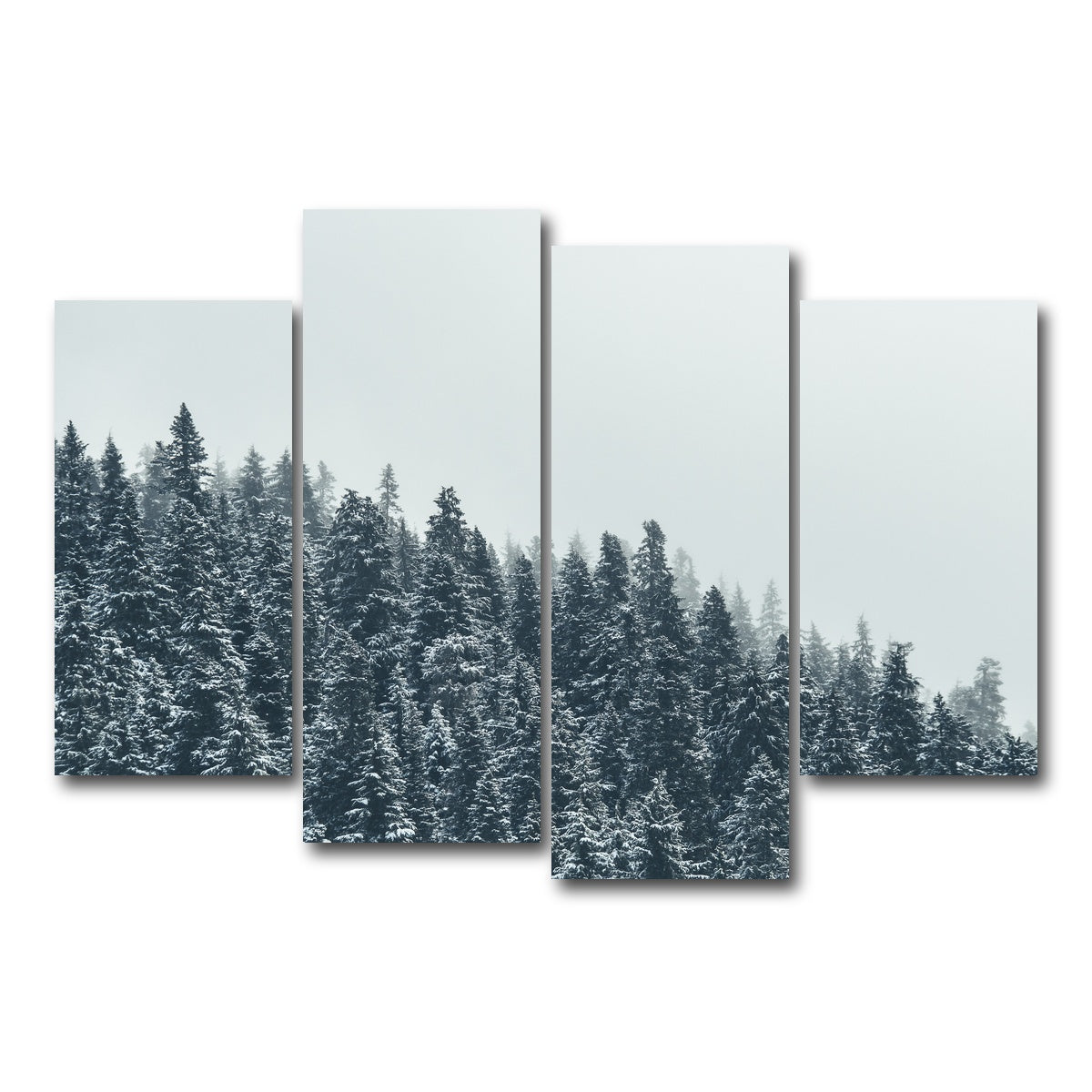 AUTO-MOCKUP WHITE | Fading Pines | 4 Piece | Gallery Wrap Canvas | group=4_short