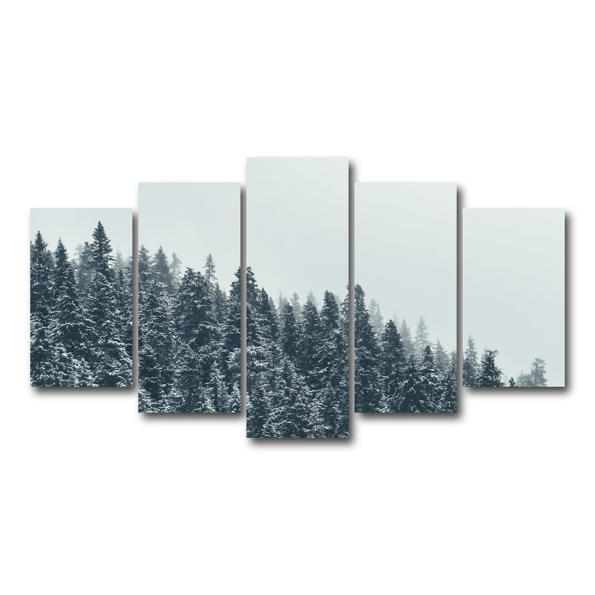 AUTO-MOCKUP WHITE | Fading Pines | 5 Piece | Gallery Wrap Canvas | group=5_normal