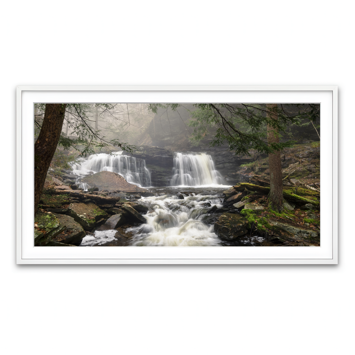 Framed Print 2x1 White